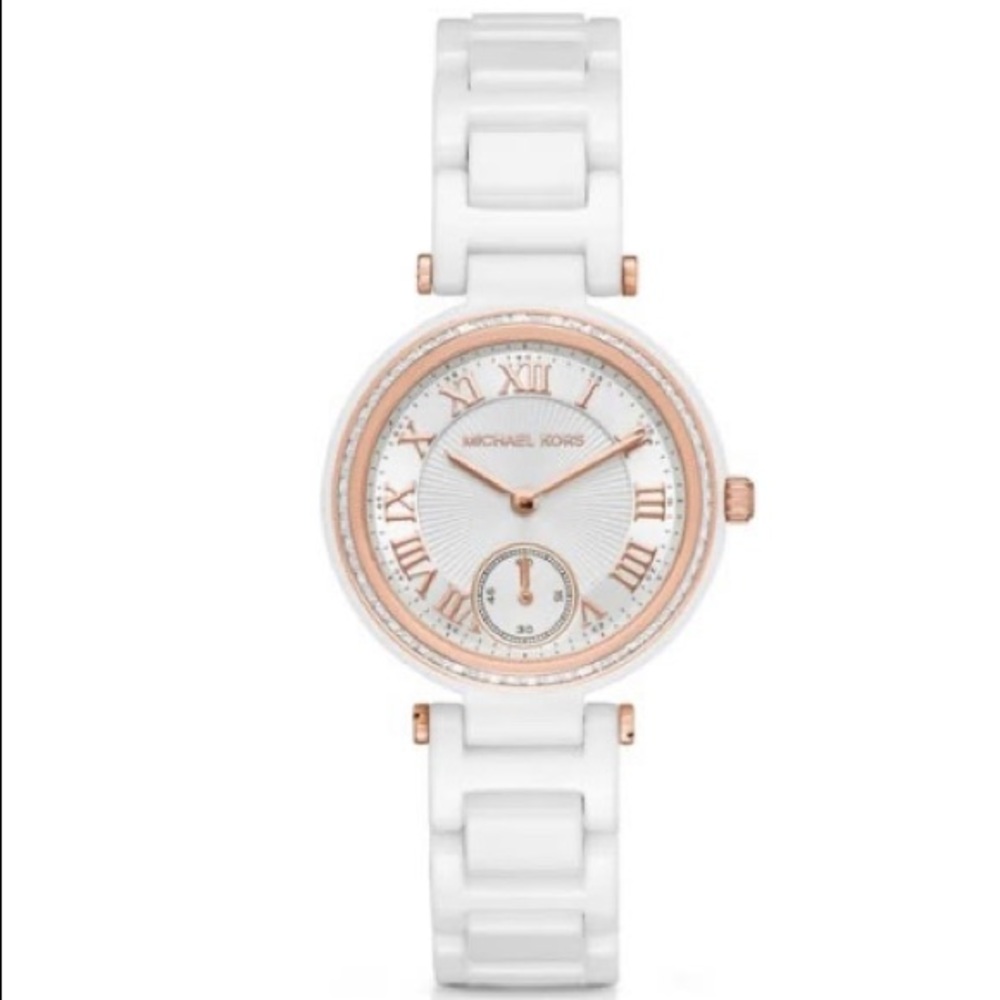 Michael Kors Women's Crystal White Ceramic Watch
